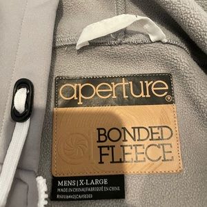 Aperture fleece grey and white hoodie jacket